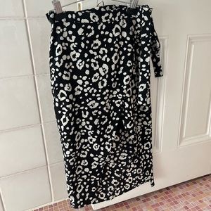 Lovers and Friends Leopard Print Wrap Skirt